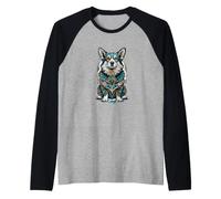 Drôle Regal Corgi Géométrie Sacrée Dicton Manche Raglan