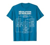 Drôle Résolution de Problèmes Adolescents Subterfuge Garçons T-Shirt, Homme, Saphir, 3XL