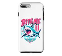 Drôle rétro années 80 Bite Me Shark Coque pour iPhone 7 Plus/8 Plus