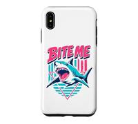 Drôle rétro années 80 Bite Me Shark Coque pour iPhone XS Max