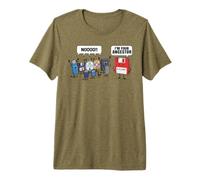 Drôle Rétro Tech Disquette Ancêtre Informatique Informatique T-Shirt Haut de Gamme