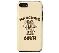 Drôle Rétro Vintage Femmes Batteur Marching Drumming Drum Coque pour iPhone SE (2020) / 7/8