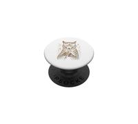 Drôle Rock Chat Chantant Vintage Animal Meme Art PopSockets PopGrip Adhésif