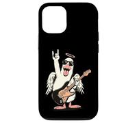 Drôle Rock Duck Joueur de Guitare Cool Bird Style rétro Coque pour iPhone 12/12 Pro