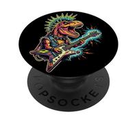 Drôle Rock Metal Guitare Drums Musique Cadeau Dinosaure PopSockets PopGrip Adhésif