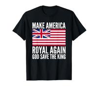 Drôle Rouge Blanc Bleu Royal américain Drapeau Britannique Vecteur T-Shirt Graphique avec Valeur