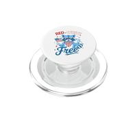 Drôle Rouge Blanc Sauvage et Raton Laveur Libre avec Drapeau américain PopSockets PopGrip pour MagSafe