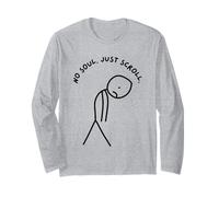 Drôle Sad Stick Man No Soul Just Faites défiler. Manche Longue