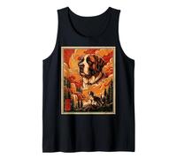 Drôle Saint Bernard Meme Mignon Vintage Rétro Art Japonais Débardeur