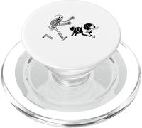 drôle Saint Bernard Running Skeleton Halloween PopSockets PopGrip pour MagSafe