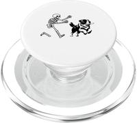 drôle Saint Bernard Running Skeleton Halloween PopSockets PopGrip pour MagSafe