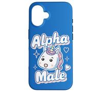 Drôle Sarcasme Dad Blagues Alpha Male Rainbow Kawaii Licorne Coque pour iPhone 16