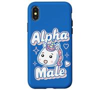 Drôle Sarcasme Dad Blagues Alpha Male Rainbow Kawaii Licorne Coque pour iPhone X/XS