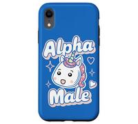 Drôle Sarcasme Dad Blagues Alpha Male Rainbow Kawaii Licorne Coque pour iPhone XR