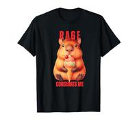 Drôle Sarcastique Mignon Capybara Ice Cream Rage Consumes Me T-Shirt