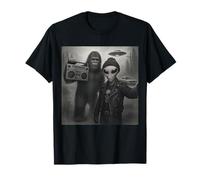 Drôle Sasquatch Selfie Rock Alien Bigfoot UFO Music Boombox T-Shirt