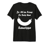 Drole Saucisse Barbecue Je m'en Fous Je suis Une Saucisse T-Shirt Haut de Gamme