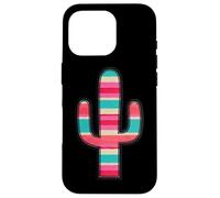 Drôle Serape Cactus Turquoise Southwest Western Vintage Coque pour iPhone 16 Pro