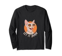 Drôle Sphynx Let It Burn Cool Cat Manche Longue