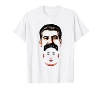 Drôle Stalin Kim Jong Un Moustache Coiffure Propaganda Meme T-Shirt