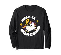 Drôle Suck It Sarcome Cute Unicorn Fighter Survivor Citation Manche Longue