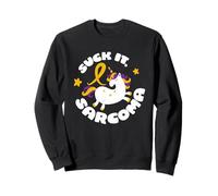 Drôle Suck It Sarcome Cute Unicorn Fighter Survivor Citation Sweatshirt