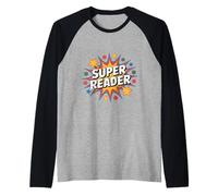 Drôle Super Reader Comic Starburst Dire Manche Raglan