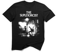 Drôle Suplexorcist MMA BJJ - Parodie Horreur Rétro pour Grappling, Jiu-Jitsu Et Lutte T-Shirt (L, Noir)
