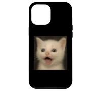 Drôle Surprise Chat Blanc Flou Photo Meme Coque pour iPhone 12 Pro Max