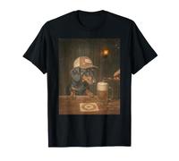 Drôle Teckel Buvant de la bière Selfie Vintage Chien Maudit Meme T-Shirt