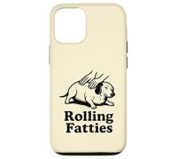 Drôle Teckel Weiner Dog Rolling Fatties Maman Papa Enfants Coque pour iPhone 12/12 Pro