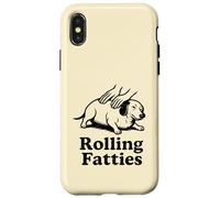 Drôle Teckel Weiner Dog Rolling Fatties Maman Papa Enfants Coque pour iPhone X/XS