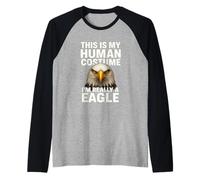 Drôle This is My Human Costume T-Shirt Animaux Manche Raglan