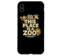 Drôle This Place is A Zoo Shirt Humour Coque pour iPhone XS Max