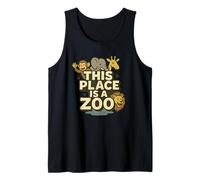 Drôle This Place is A Zoo Shirt Humour Débardeur