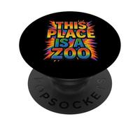 Drôle This Place is A Zoo Shirt Humour PopSockets PopGrip Adhésif