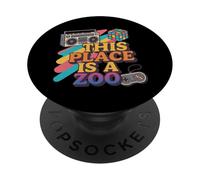 Drôle This Place is A Zoo Shirt Humour PopSockets PopGrip Adhésif