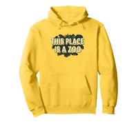 Drôle This Place is A Zoo Shirt Humour Sweat à Capuche