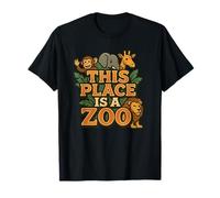 Drôle This Place is A Zoo Shirt Humour T-Shirt