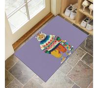 Drôle Tigre Paillasson Attrape-Poussière, Tapis De Sol Antidérapant Lavable En Machine, Tapis D'entrée Animaux De Dessin Animé Amusants Douces Pour Chien, Entrée, Porte Et Couloir 50 x 80 cm