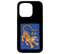 Drôle Tigre Rétro Dessin animé Vintage Dingo 70s Art Coque pour iPhone 15 Pro