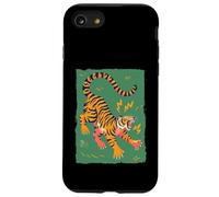Drôle Tigre Rétro Dessin animé Vintage Dingo 70s Art Coque pour iPhone SE (2020) / 7/8