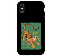 Drôle Tigre Rétro Dessin animé Vintage Dingo 70s Art Coque pour iPhone X/XS