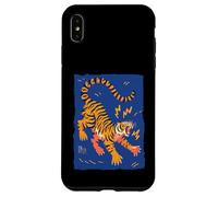 Drôle Tigre Rétro Dessin animé Vintage Dingo 70s Art Coque pour iPhone XS Max