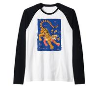 Drôle Tigre Rétro Dessin animé Vintage Dingo 70s Art Manche Raglan
