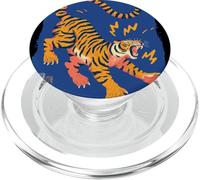 Drôle Tigre Rétro Dessin animé Vintage Dingo 70s Art PopSockets PopGrip pour MagSafe