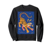 Drôle Tigre Rétro Dessin animé Vintage Dingo 70s Art Sweatshirt