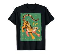 Drôle Tigre Rétro Dessin animé Vintage Dingo 70s Art T-Shirt