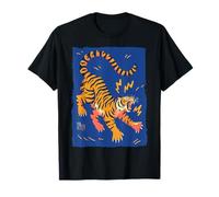 Drôle Tigre Rétro Dessin animé Vintage Dingo 70s Art T-Shirt