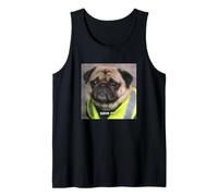 Drôle Triste Carlin Meme Job Thème Humour Flou Photo Débardeur